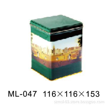 tea box, square  tin box